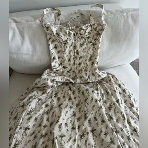 HOUSE OF CB Carmen Garden Print Bustier Sundress